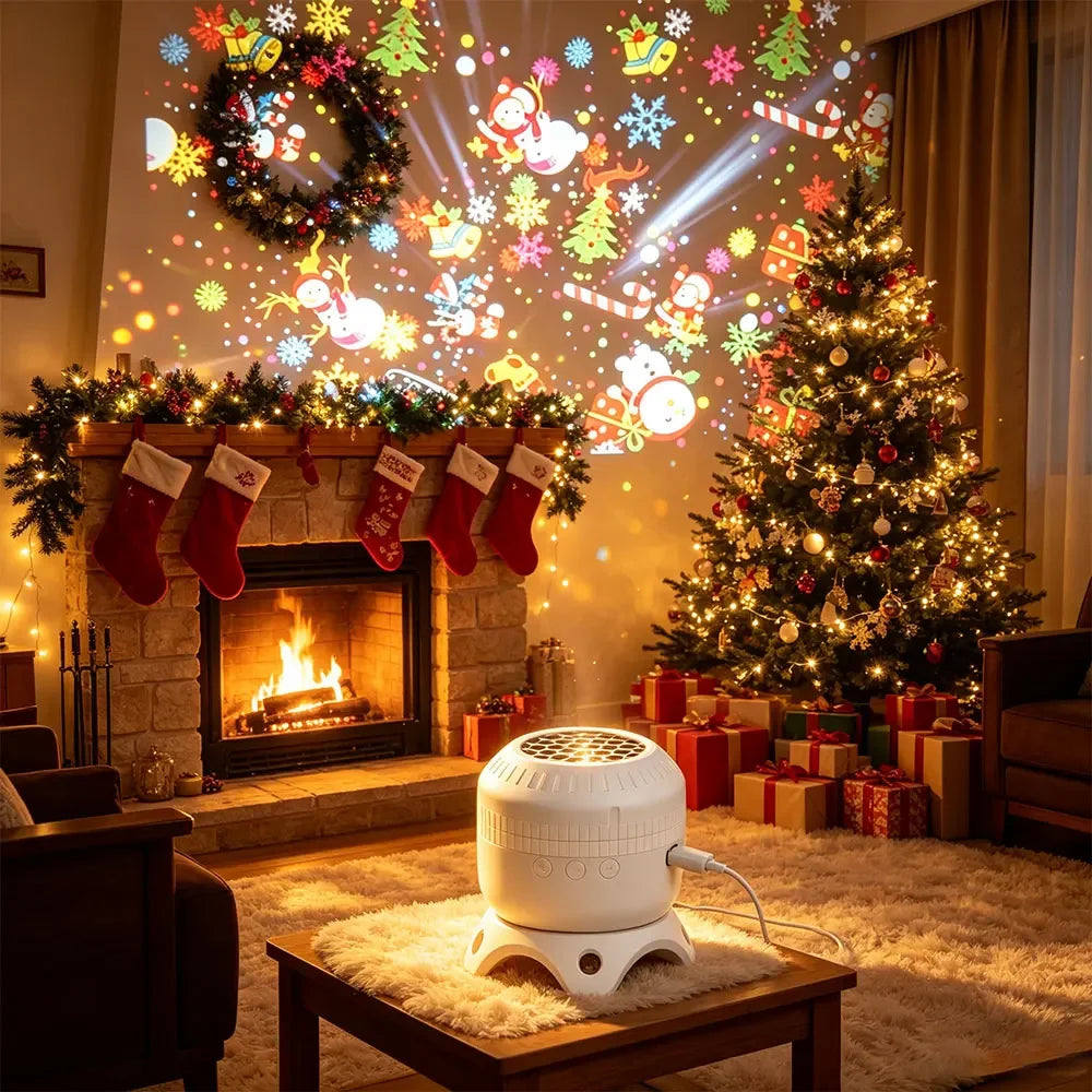 Festive Multi-Pattern Projection Night Light