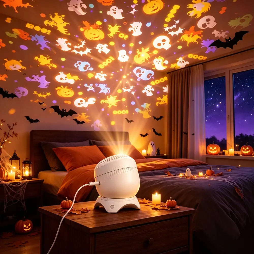 Festive Multi-Pattern Projection Night Light