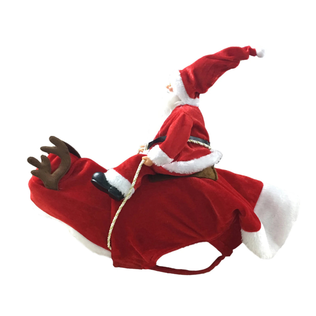 Festive Santa Rider Pet Costume