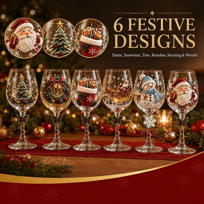 Festive Holiday Glassware Set