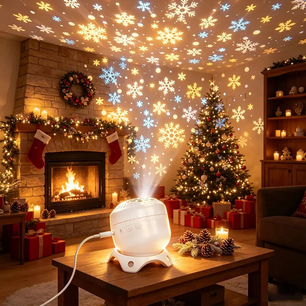 Festive Multi-Pattern Projection Night Light